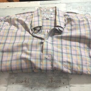 ENRO Blue and Yellow Casual Button Down Shirt